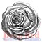 Deep Red Stamps Rose Engraving Rubber Cling Stamp 2.1 x 2 inches